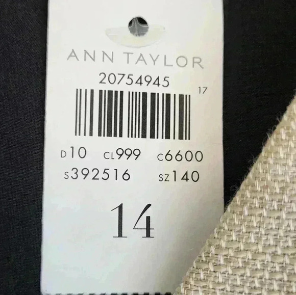 Ann Taylor NWT Sheath V Neck Dress New Cotton Linen Womens Size 14 - Picture 7 of 8